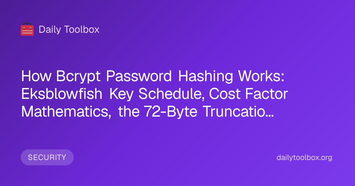 How Bcrypt Password Hashing Works: Eksblowfish Key Schedule, Cost ...